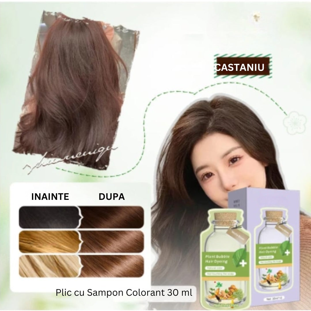 Sampon colorant pe baza de plante